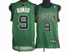 Wholesale Cheap Boston Celtics #9 Rajon Rondo Green With Black Swingman Jersey