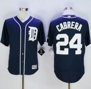 Wholesale Cheap Tigers #24 Miguel Cabrera Navy Blue New Cool Base Stitched MLB Jersey