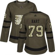 Wholesale Cheap Adidas Flyers #79 Carter Hart Green Salute to Service Women's Stitched NHL Jersey