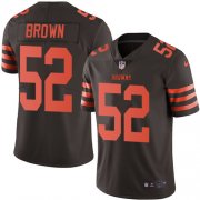 Wholesale Cheap Nike Browns #52 Preston Brown Brown Men's Stitched NFL Limited Rush Jersey