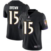 Wholesale Cheap Nike Ravens #15 Marquise Brown Black Alternate Men's Stitched NFL Vapor Untouchable Limited Jersey