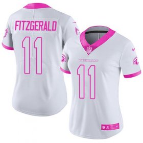 Wholesale Cheap Nike Cardinals #11 Larry Fitzgerald White/Pink Women\'s Stitched NFL Limited Rush Fashion Jersey