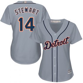Wholesale Cheap Tigers #14 Christin Stewart Grey Road Women\'s Stitched MLB Jersey