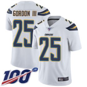 Wholesale Cheap Nike Chargers #25 Melvin Gordon III White Men\'s Stitched NFL 100th Season Vapor Limited Jersey