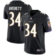 Wholesale Cheap Nike Ravens #34 Anthony Averett Black Alternate Men's Stitched NFL Vapor Untouchable Limited Jersey