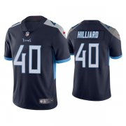 Wholesale Cheap Men's Tennessee Titans #40 Dontrell Hilliard Navy Vapor Untouchable Stitched Jersey