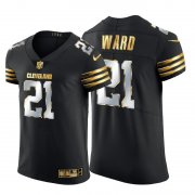 Wholesale Cheap Cleveland Browns #21 Denzel Ward Men's Nike Black Edition Vapor Untouchable Elite NFL Jersey