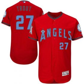 Wholesale Cheap Angels of Anaheim #27 Mike Trout Red Flexbase Authentic Collection Father\'s Day Stitched MLB Jersey
