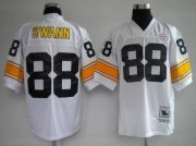 Wholesale Cheap Mitchell & Ness Steelers #88 Lynn Swann White Stitched Throwback NFL Jersey