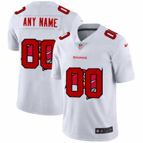 Wholesale Cheap Tampa Bay Buccaneers Custom White Men\'s Nike Team Logo Dual Overlap Limited NFL Jersey