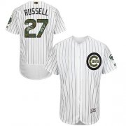 Wholesale Cheap Cubs #27 Addison Russell White(Blue Strip) Flexbase Authentic Collection Memorial Day Stitched MLB Jersey