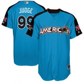 Wholesale Cheap Yankees #99 Aaron Judge Blue 2017 All-Star American League Stitched Youth MLB Jersey