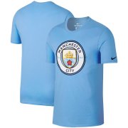 Wholesale Cheap Manchester City Nike Team Crest Performance T-Shirt Light Blue