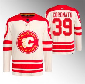 Cheap Men\'s Calgary Flames #39 Matt Coronato 2023 Cream Classic Primegreen Stitched Jersey