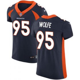 Wholesale Cheap Nike Broncos #95 Derek Wolfe Navy Blue Alternate Men\'s Stitched NFL Vapor Untouchable Elite Jersey