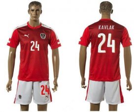 Wholesale Cheap Austria #24 Kavlak Red Home Soccer Country Jersey