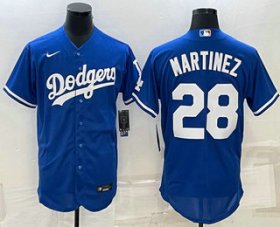 Cheap Men\'s Los Angeles Dodgers #28 JD Martinez Blue Stitched MLB Cool Base Nike Jersey