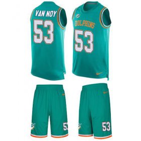 Wholesale Cheap Nike Dolphins #53 Kyle Van Noy Aqua Green Team Color Men\'s Stitched NFL Limited Tank Top Suit Jersey