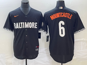 Wholesale Cheap Men\'s Baltimore Orioles #6 Ryan Mountcastle Black 2023 City Connect Cool Base Stitched Jersey