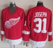 Wholesale Cheap Red Wings #31 Curtis Joseph Red CCM Throwback Stitched NHL Jersey