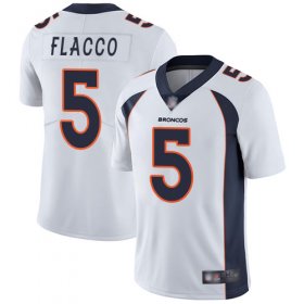 Wholesale Cheap Nike Broncos #5 Joe Flacco White Men\'s Stitched NFL Vapor Untouchable Limited Jersey