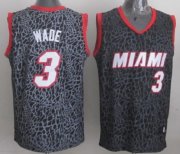 Wholesale Cheap Miami Heat #3 Dwyane Wade Black Leopard Print Fashion Jersey
