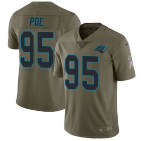 Wholesale Cheap Nike Panthers #95 Dontari Poe Olive Youth Stitched NFL Limited 2017 Salute to Service Jersey