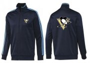 Wholesale Cheap NHL Pittsburgh Penguins Zip Jackets Dark Blue