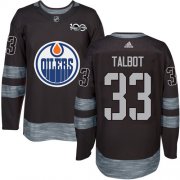 Wholesale Cheap Adidas Oilers #33 Cam Talbot Black 1917-2017 100th Anniversary Stitched NHL Jersey