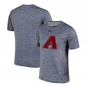 Wholesale Cheap Nike Arizona Diamondbacks Crimson Gray Black Striped Logo Performance T-Shirt
