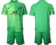 Wholesale Cheap Men 2021-2022 ClubParis Saint-Germaingreen goalkeeper blank Soccer Jersey