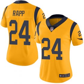 Wholesale Cheap Nike Rams #24 Taylor Rapp Gold Women\'s Stitched NFL Limited Rush Jersey