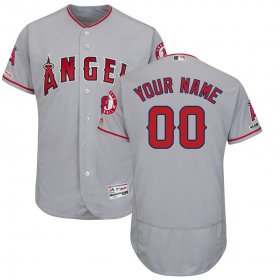 Wholesale Cheap Los Angeles Angels Majestic Road Flex Base Authentic Collection Custom Jersey Gray