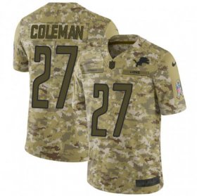 Wholesale Cheap Nike Lions #27 Justin Coleman Camo Men\'s Stitched NFL Limited 2018 Salute To Service Jersey