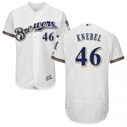 Wholesale Cheap Brewers #46 Corey Knebel White Flexbase Authentic Collection Stitched MLB Jersey