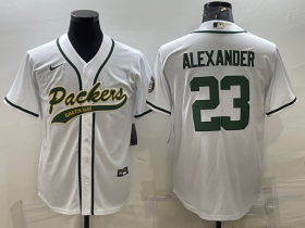 Wholesale Cheap Men\'s Green Bay Packers #23 Jaire Alexander White With Patch Cool Base Stitched Baseball Jersey