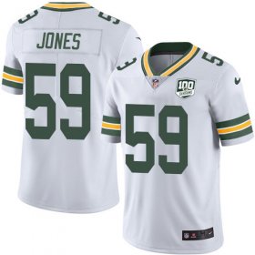 Wholesale Cheap Nike Packers #59 Markus Jones White Men\'s 100th Season Stitched NFL Vapor Untouchable Limited Jersey