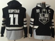 Wholesale Cheap Kings #11 Anze Kopitar Black Name & Number Pullover NHL Hoodie