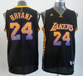 Wholesale Cheap Los Angeles Lakers #24 Kobe Bryant 2012 Vibe Black Fashion Jersey