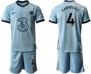 Wholesale Cheap Men 2020-2021 club Chelsea away Light blue 4 Soccer Jerseys