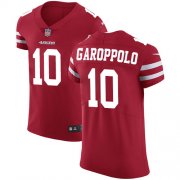 Wholesale Cheap Nike 49ers #10 Jimmy Garoppolo Red Team Color Men's Stitched NFL Vapor Untouchable Elite Jersey