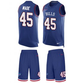 Wholesale Cheap Nike Bills #45 Christian Wade Royal Blue Team Color Men\'s Stitched NFL Limited Tank Top Suit Jersey