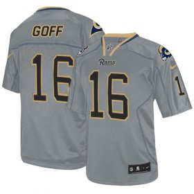Wholesale Cheap Nike Rams #16 Jared Goff Lights Out Grey Men\'s Stitched NFL Elite Jersey