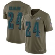 Wholesale Cheap Nike Eagles #24 Corey Graham Olive Men's Stitched NFL Limited 2017 Salute To Service Jersey