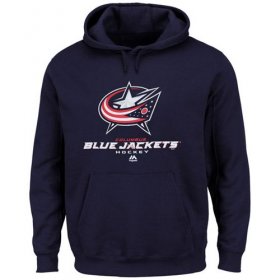 Wholesale Cheap Columbus Blue Jackets Majestic Big & Tall Critical Victory Pullover Hoodie Navy Blue