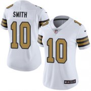 Wholesale Cheap Nike Saints #10 Tre'Quan Smith White Women's Stitched NFL Limited Rush Jersey