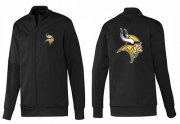 Wholesale Cheap NFL Minnesota Vikings Team Logo Jacket Black_1