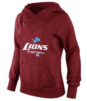 Wholesale Cheap Women\'s Detroit Lions Big & Tall Critical Victory Pullover Hoodie Red