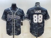 Wholesale Cheap Men's Dallas Cowboys #88 CeeDee Lamb Gray Camo With Patch Cool Base Stitched Baseball Jersey