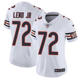 Wholesale Cheap Nike Bears #72 Charles Leno Jr White Women\'s Stitched NFL Vapor Untouchable Limited Jersey